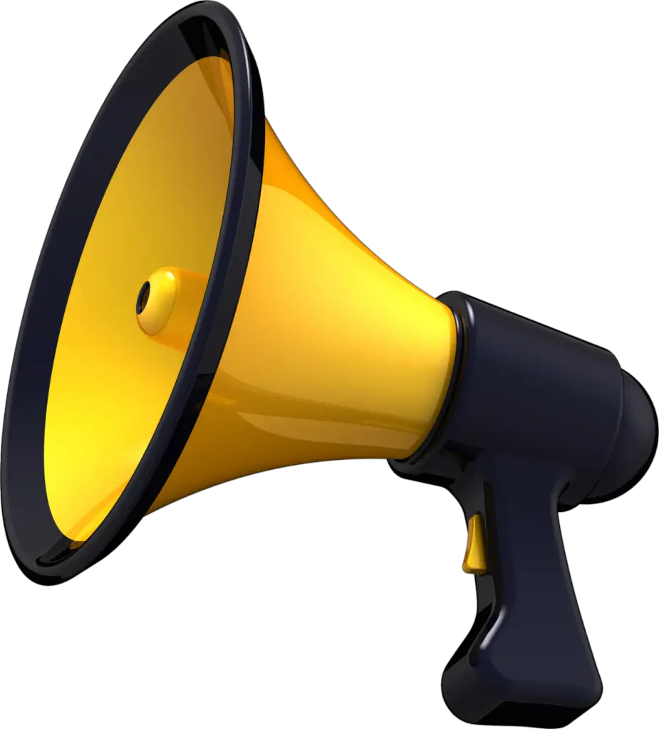 Yellow Megaphone illustration Png