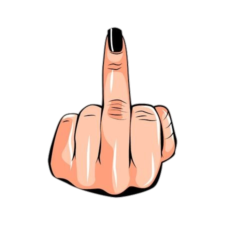 Female Hand Showing Middle Finger PNG