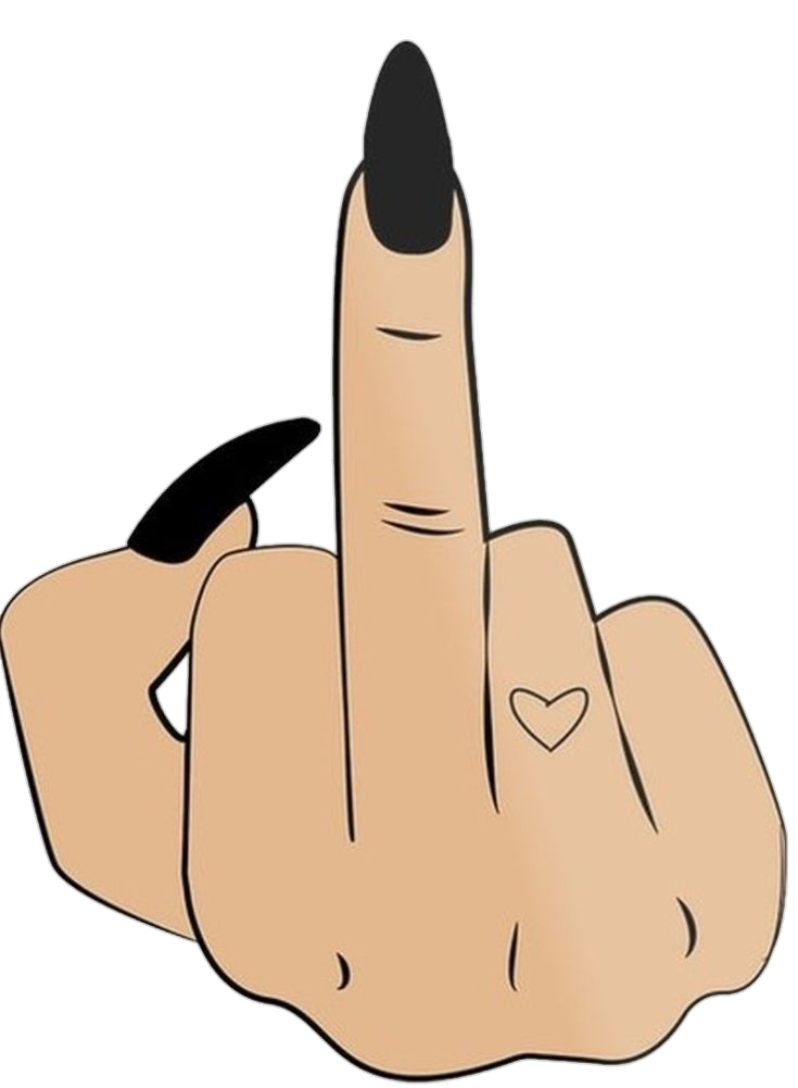 Female Middle Finger Drawing PNG