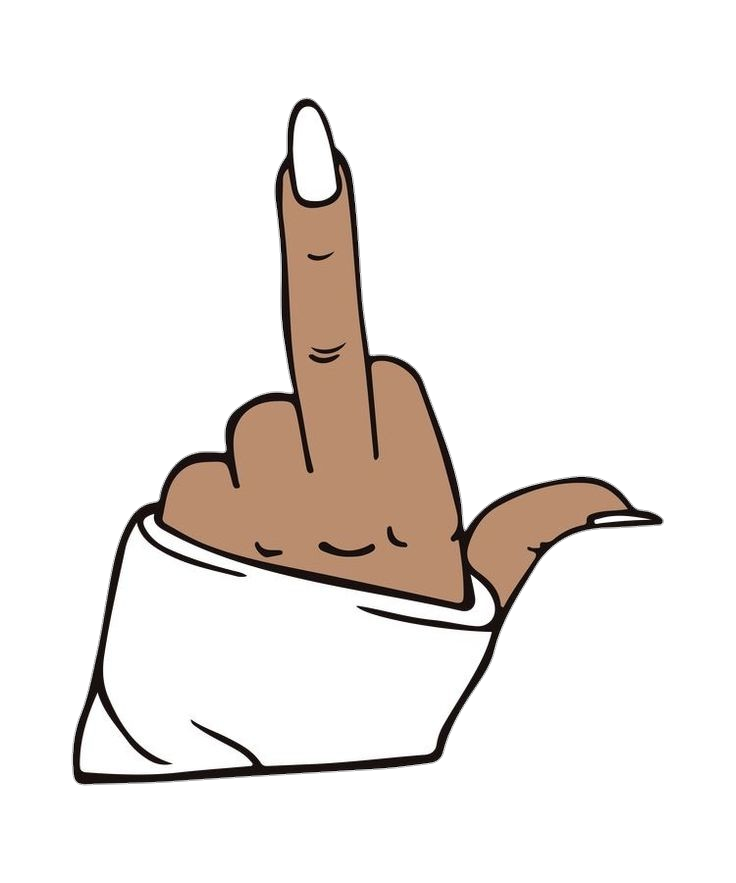 Female Middle Finger Clipart PNG