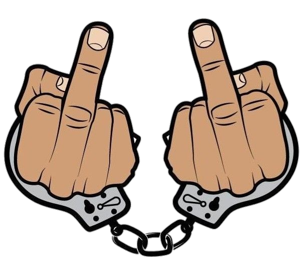 Arrested Hands Showing Middle Finger clipart PNG 