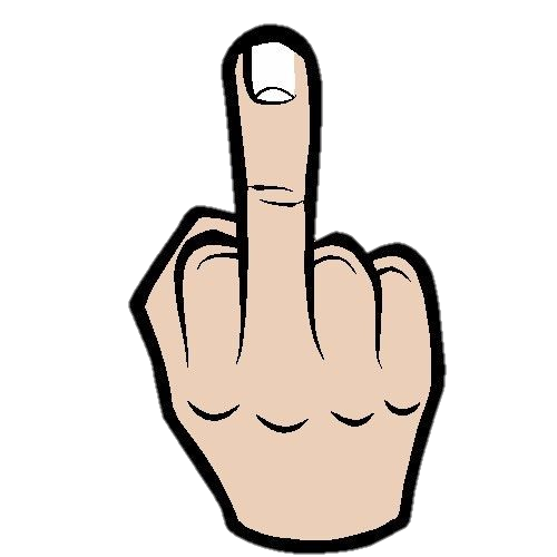 Transparent Middle Finger Clipart PNG