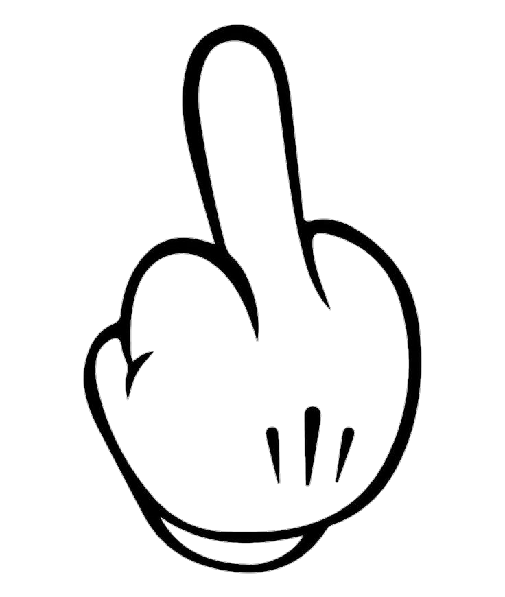 Cartoon Middle Finger PNG