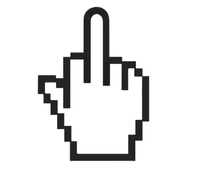 Pixel Middle Finger Icon PNG