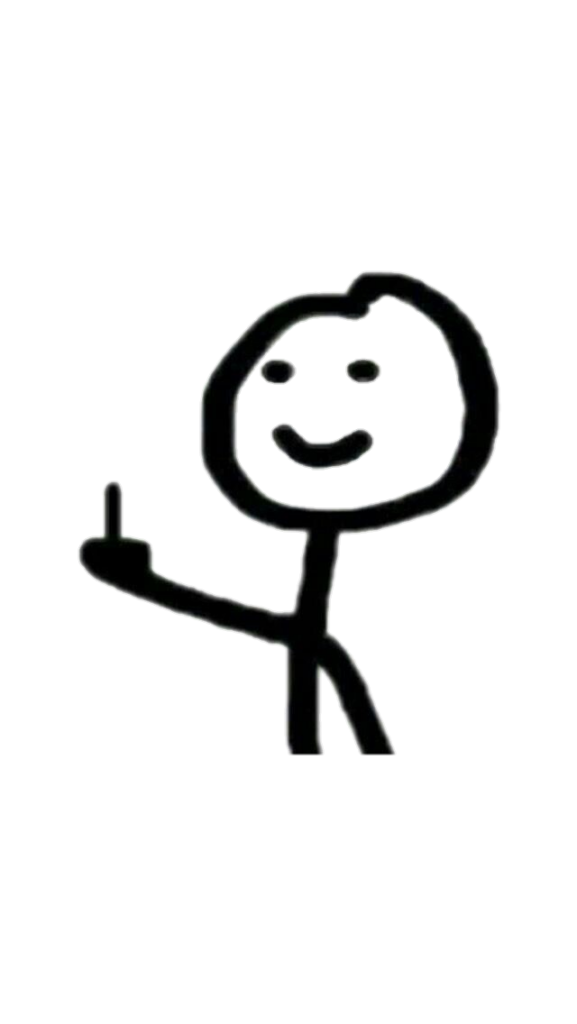 Meme Boy Showing Middle Finger Cartoon Drawing PNG