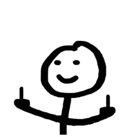 Meme Boy Showing Middle Finger Drawing PNG