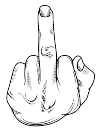 Middle Finger Drawing PNG