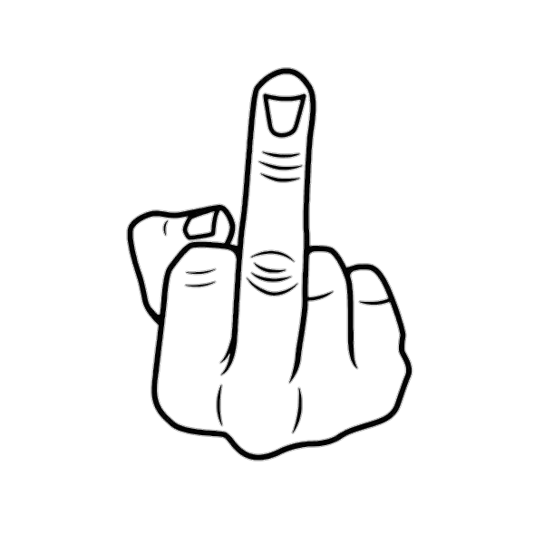 Middle Finger Drawing PNG