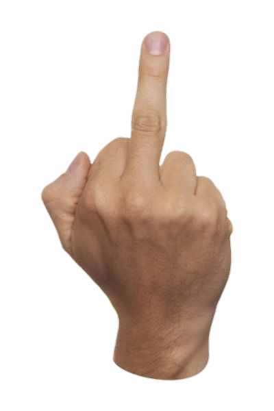 Real Middle Finger Hand PNG