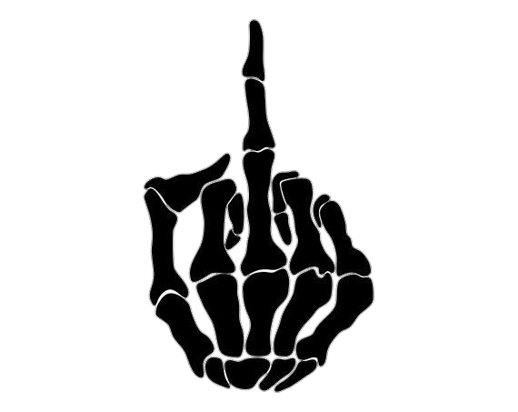 Skeleton Middle Finger PNG