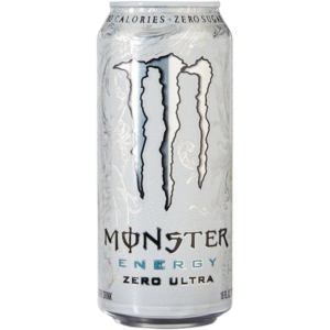 White Monster Energy Drink Zero Ultra can Png