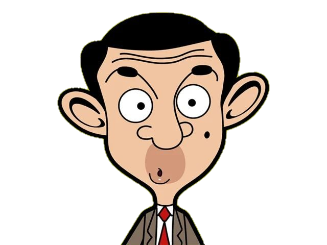 Shocked Mr. Bean vector Png