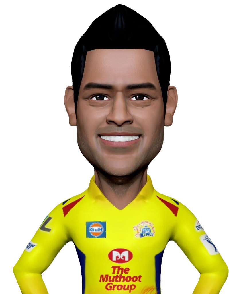 Animated CSK Ms Dhoni PNG