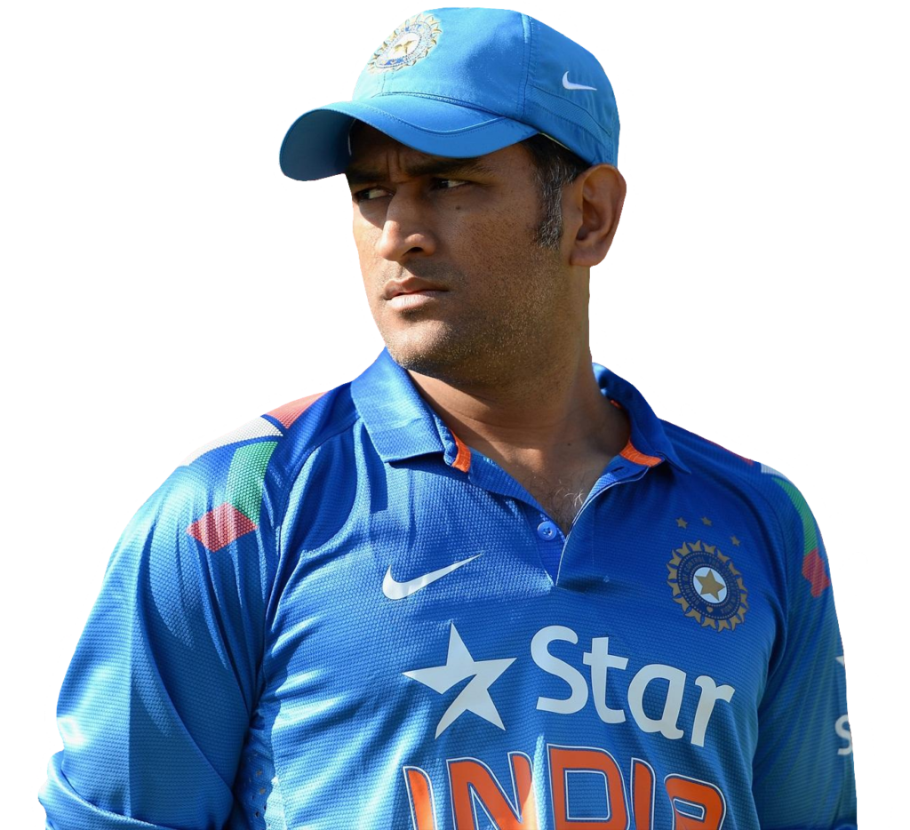 Ms Dhoni wearing blue cap PNG