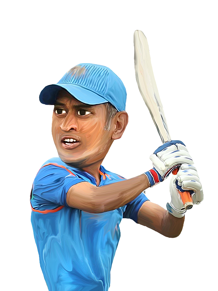 Ms Dhoni Portrait PNG