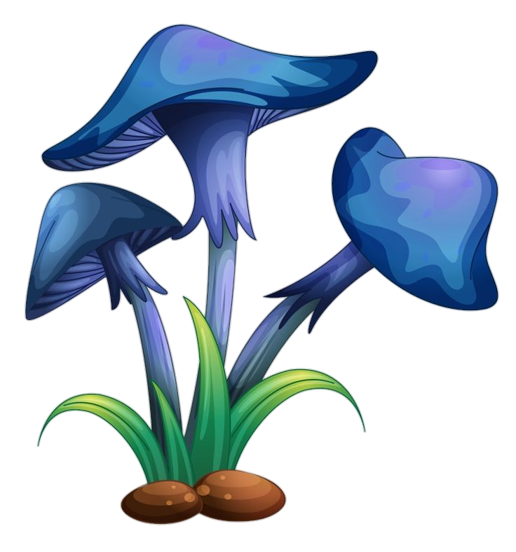 Blue Mushroom Clipart PNG