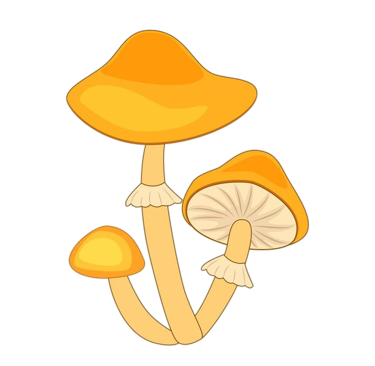 Yellow Animated Mushroom PNG