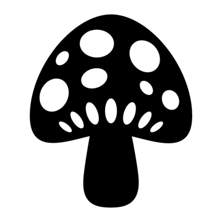 Mushroom Black vector PNG