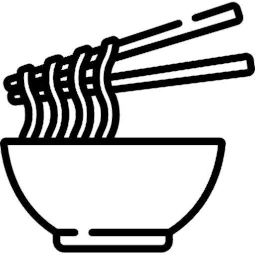 Noodles bowl Black vector Png