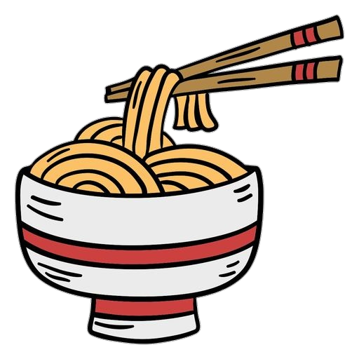 Chopsticks Noodles Bowl vector Png