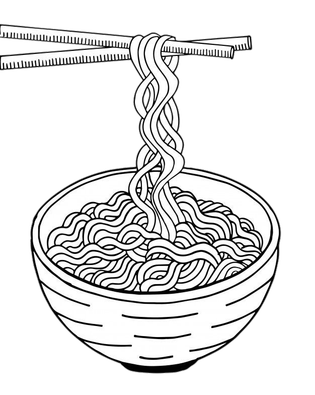 Chopsticks Noodles Drawing vector Png