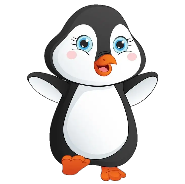 cute animated penguin