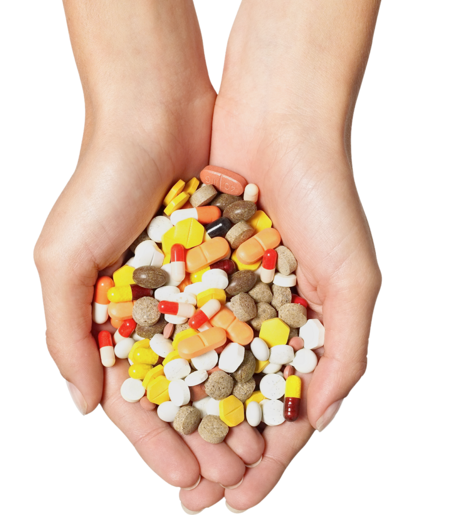 Pills in Hand Png