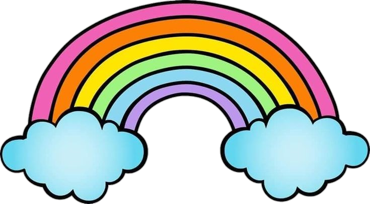 Clouds Rainbow clipart Png