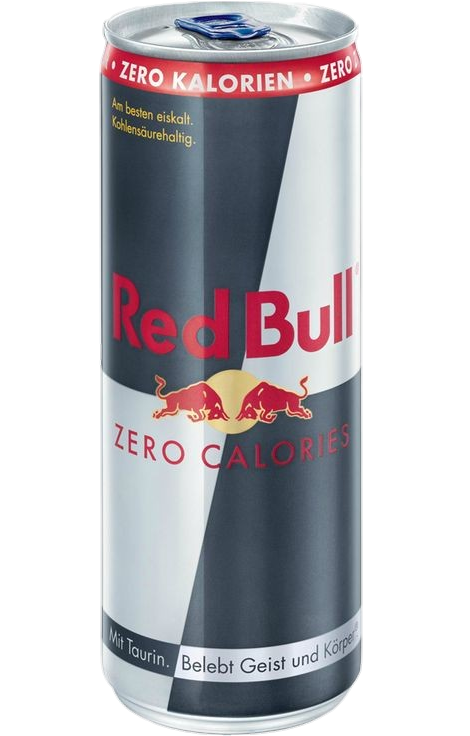Red Bull Zero Calories Bottle Png