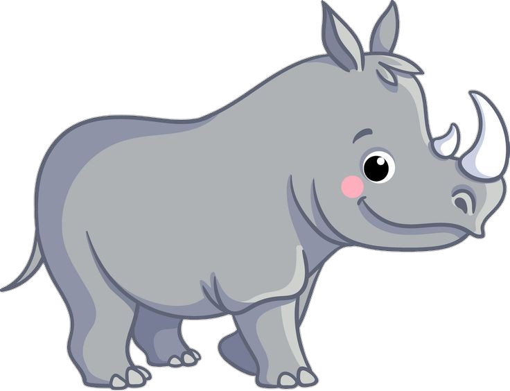 Cute Rhino Clipart Png