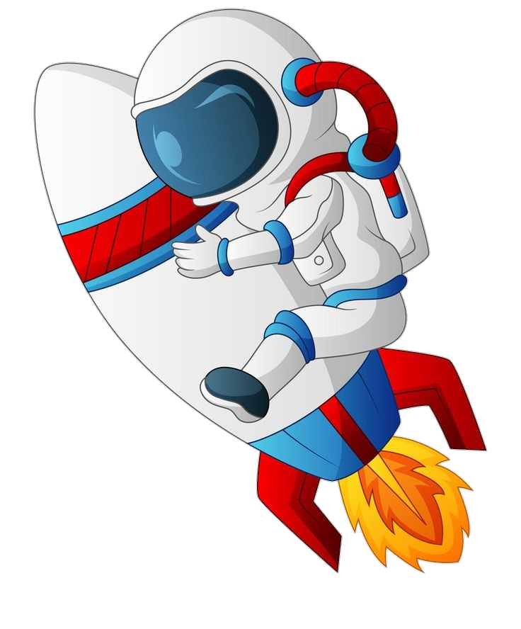 Rocket with Astronaut Emoji Png