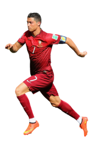 Red Uniform Cristiano Ronaldo Running PNG