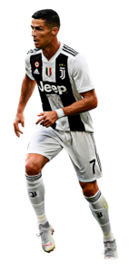 Soccer Player Cristiano Ronaldo Running Portrait PNG