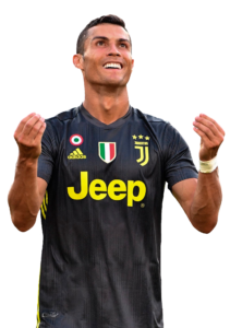 Ronaldo Juventus Black Jersey transparent PNG image