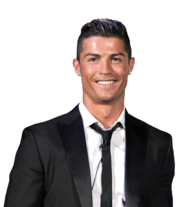 Cristiano Ronaldo in a Black Suit PNG