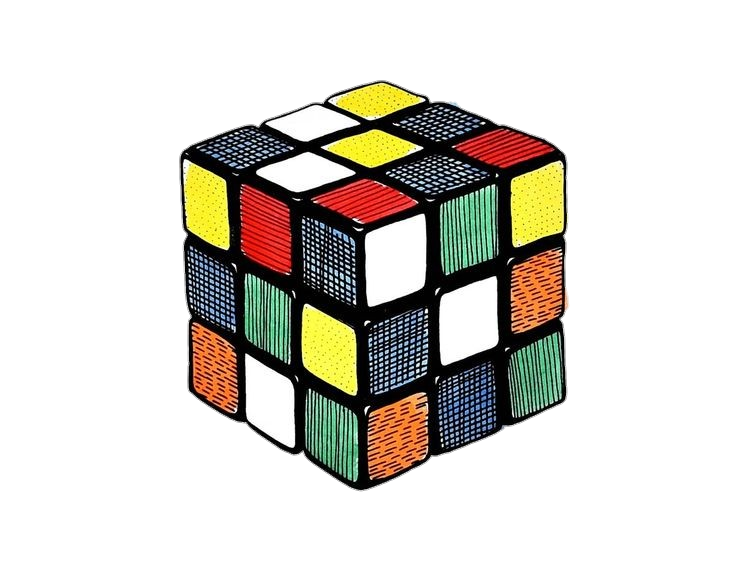 Aesthetic Rubik's Cube Png