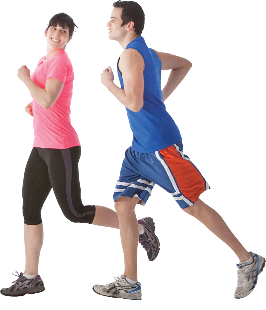 Boy and Girl Running Fitness Png