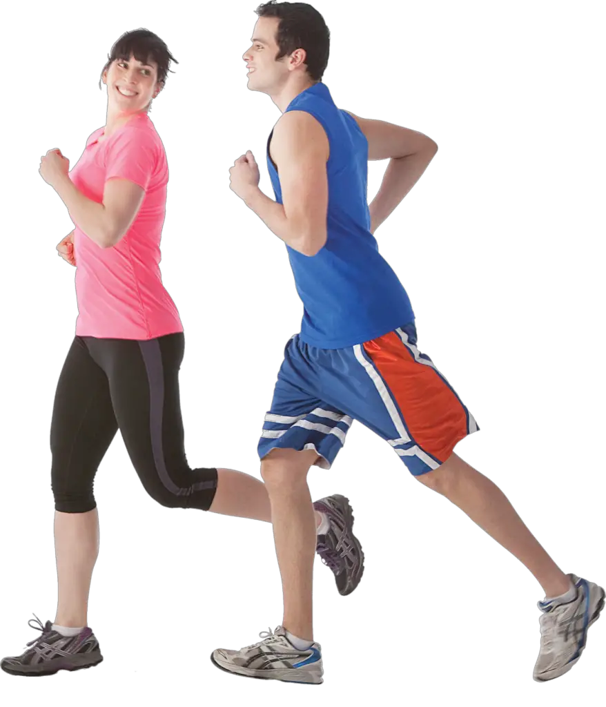 Boy and Girl Running Fitness Png