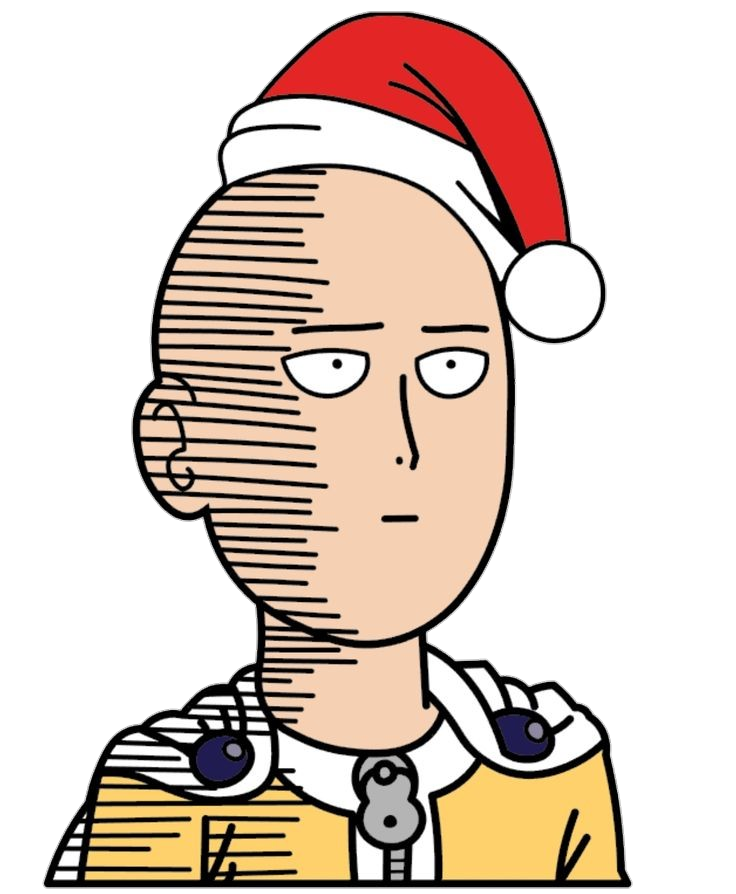 One Punch Man Saitama Christmas Cap Png