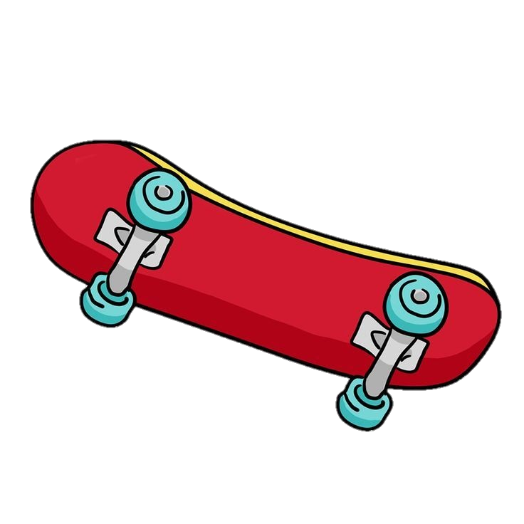 Red Skateboard clipart Png