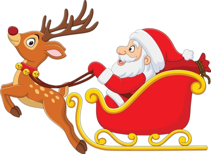Santa Claus Reindeer clipart Png