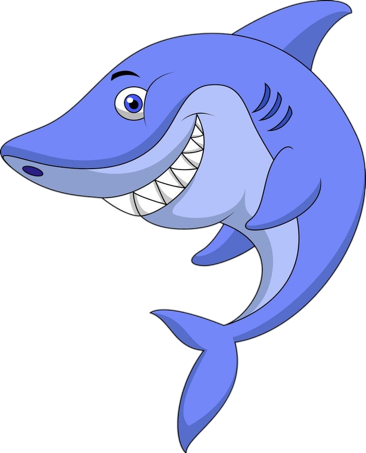 Blue Shark cartoon Png