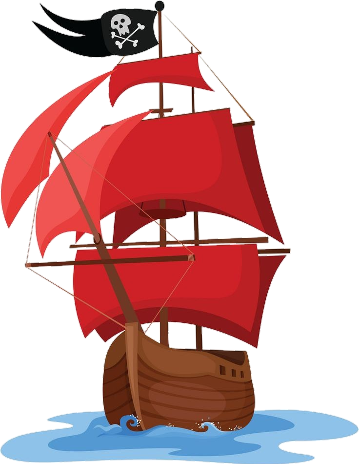 Red Pirate Ship Png