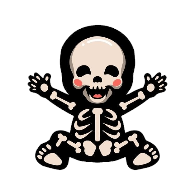 Cute Baby Human Skeleton clipart Png