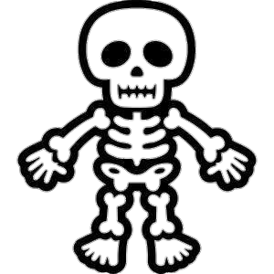 Small Human Skeleton clipart Png