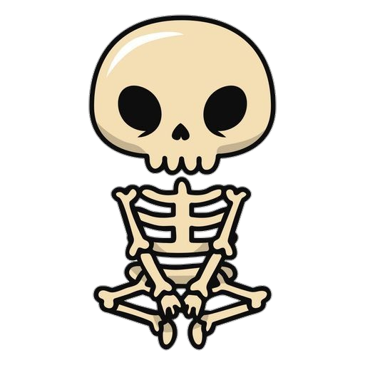 Cute Human Skeleton clipart Png