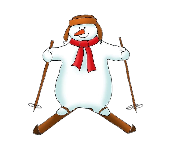 Snowman Skiing Clipart png