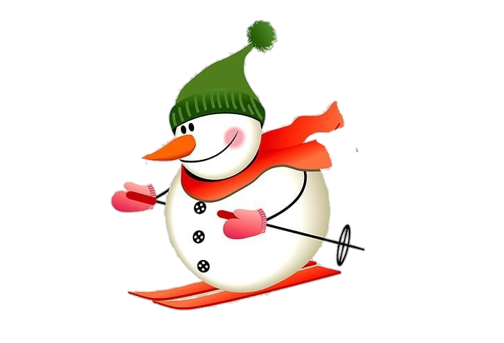 Snowman Skiing clipart png image