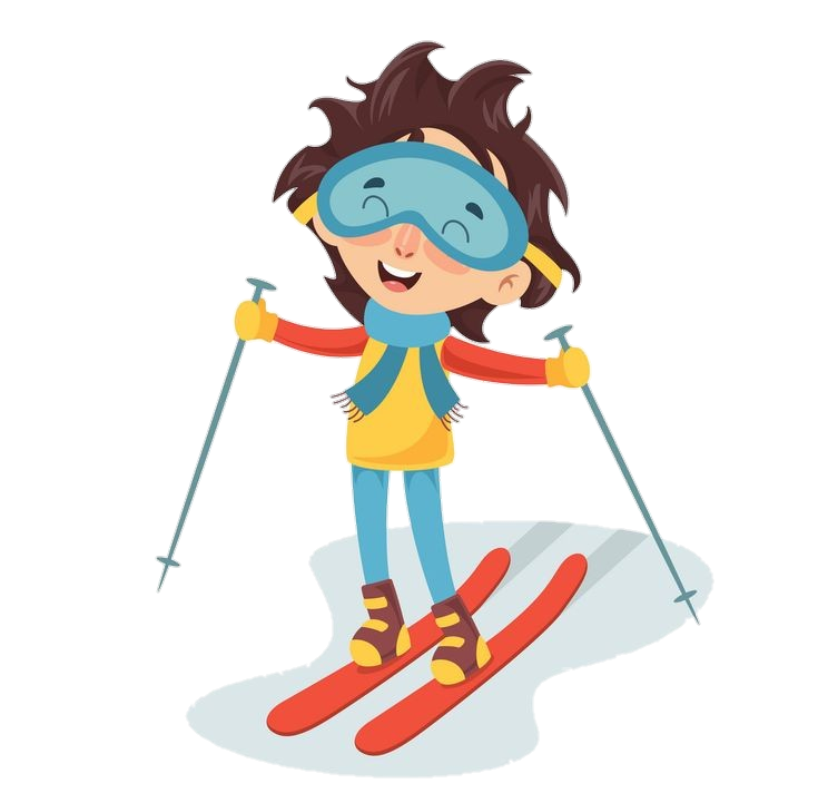 Skiing vector png image