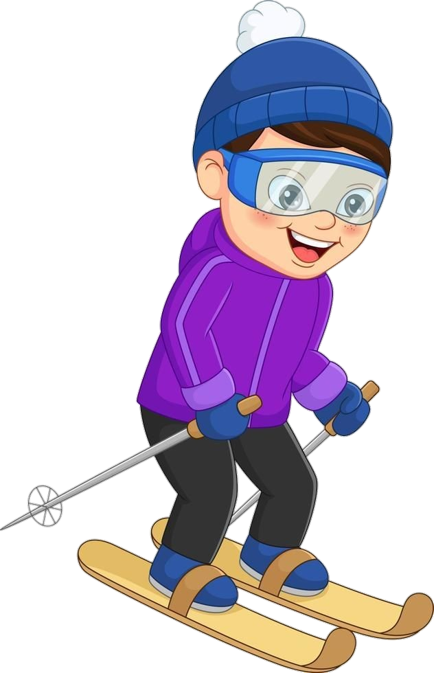 Boy Skiing Clipart Png